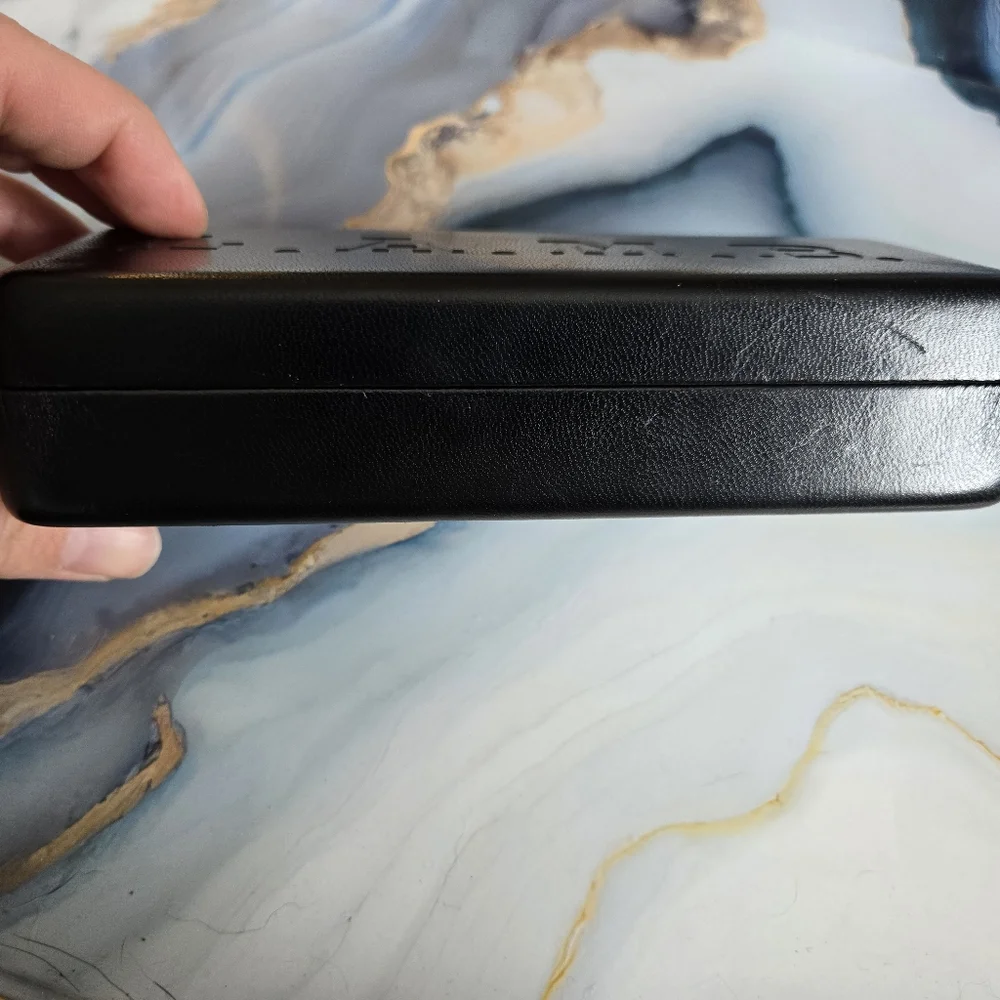 L.A.M.B. •Black Leather Eye Glass Case